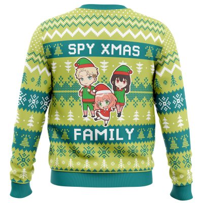 Xmas Family Spy X Family Ugly Christmas Sweater BACK mockup - Spy x Family Store